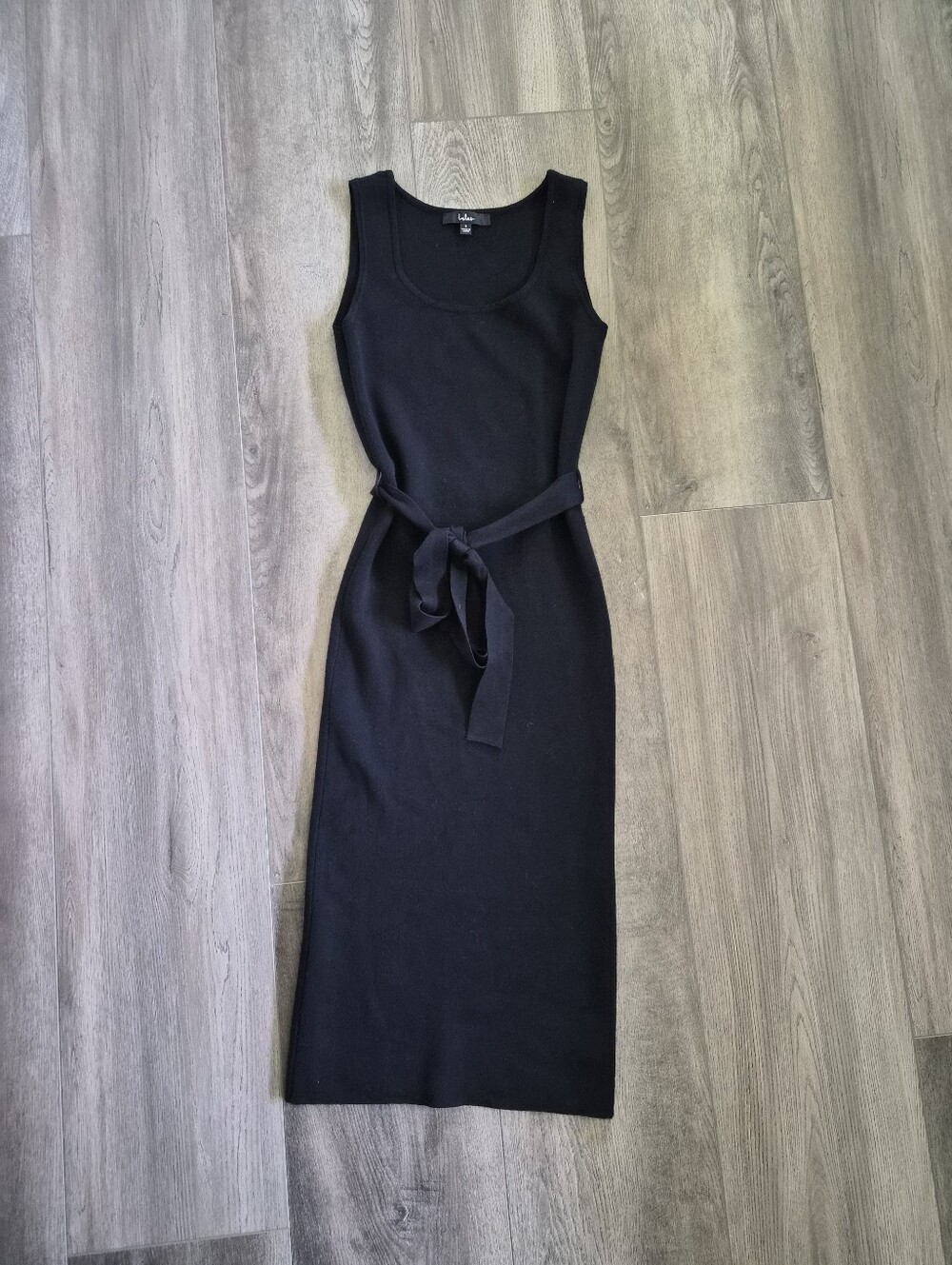 Lulu's Black Sleeveless Sweater Dress